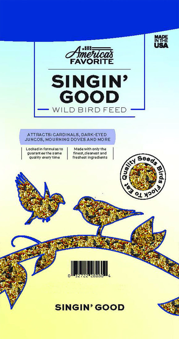 Prince Americas Favorite Blue Stripe Singin Good Wild Bird Feed Bag MP50