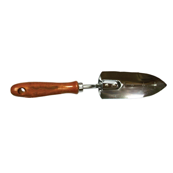 Seymour Midwest Hand Transplanter, Chrome Plated Head, Wood Handle