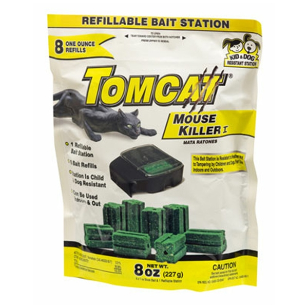 TOMCAT Refillable Bait Station Mouse Killer (8-Refill) - Town